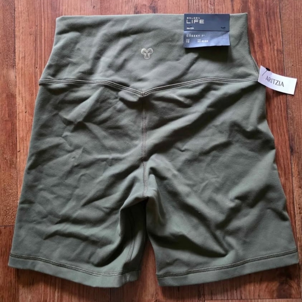 Aritzia Olive Green Shorts - Picture 2 of 3